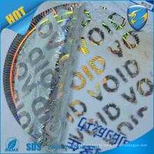 2016 hot sale void 3d hologram stickers, high dpi hologram label with uv print security feature